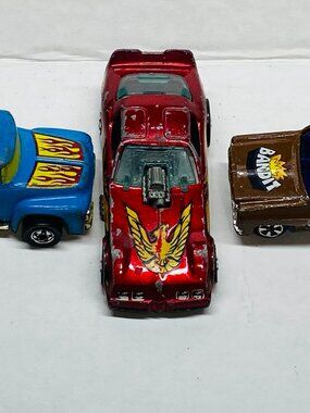 3 VNTG Diecast HotWheels/RoadChamps '73 Hi-TailHauler/'77 Firebird/'94 Chevy C10